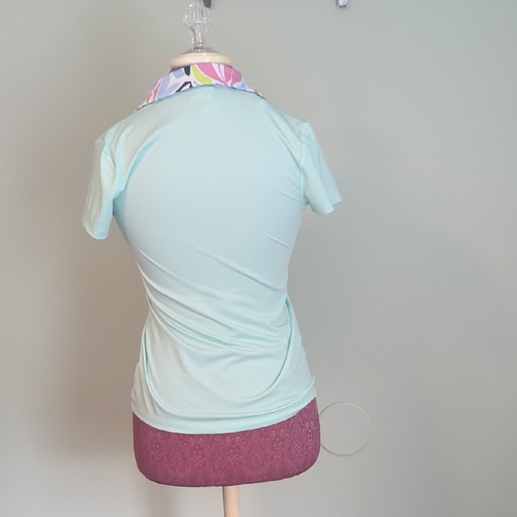 NWT Tommy Bahama Sea Foam Green Quarter Zip Polo, US XS - Picture 3 of 8